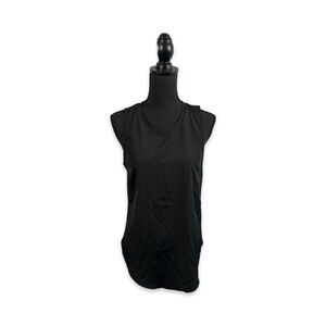 Cable Gauge Women’s Pullover Top Sleeveless Black With Side Split Size S